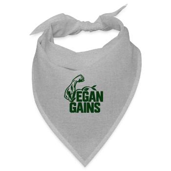 Vegan Gains - Bandana Dreieckstuch - Grau meliert - Vorne