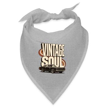 Vintage Soul Classic Car - Bandana Dreieckstuch - Grau meliert - Vorne