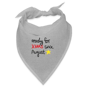 Ready for Xmas – Weihnachtsstimmung ab August - Bandana Dreieckstuch - Grau meliert - Vorne