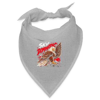 Sky Dominator Adler - Bandana Dreieckstuch - Grau meliert - Vorne