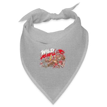 Wild As Hell Wildschwein mit Bier - Bandana Dreieckstuch - Grau meliert - Vorne