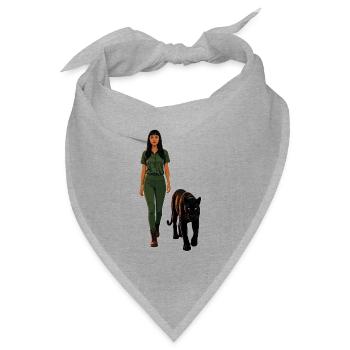 Panther - Bandana Dreieckstuch - Grau meliert - Vorne
