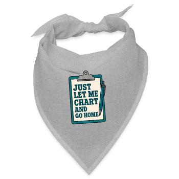 Let Me Chart Typografie Nurse Pflegekraft RN - Bandana Dreieckstuch - Grau meliert - Vorne