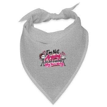 Ich streite nicht – Ich habe einfach recht! - Bandana Dreieckstuch - Grau meliert - Vorne