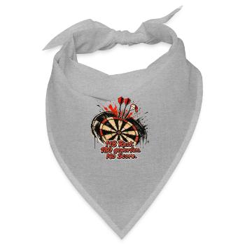 Dartspruch Rest Geworfen - Bandana Dreieckstuch - Grau meliert - Vorne