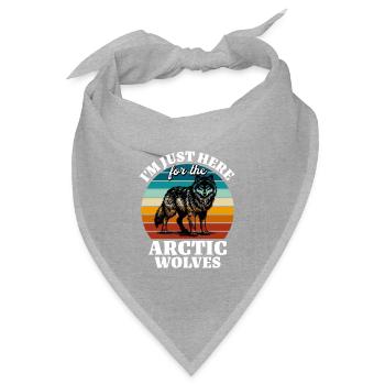 Lustige Polarwolf Sprüche - Bandana Dreieckstuch - Grau meliert - Vorne