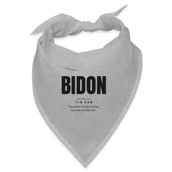 Flasche — Blechdose | Wahres Fahrrad-Vokabular - Bandana Dreieckstuch - Grau meliert - Vorne
