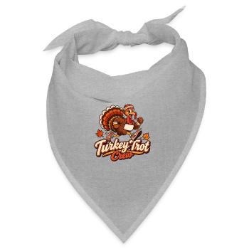 Anpassbares Turkey Trot Crew Shirt – Laufteam - Bandana Dreieckstuch - Grau meliert - Vorne