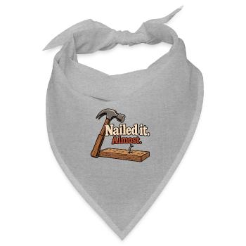 Nailed It Almost - Bandana Dreieckstuch - Grau meliert - Vorne