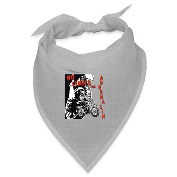 adrenalin no limits mx - Bandana Dreieckstuch - Grau meliert - Vorne