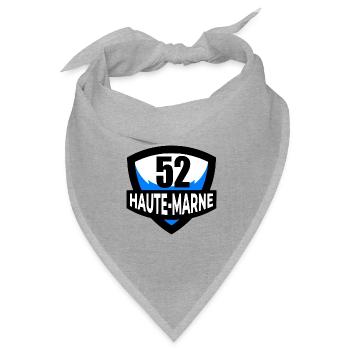 52 Haute-Marne - Bandana Dreieckstuch - Grau meliert - Vorne