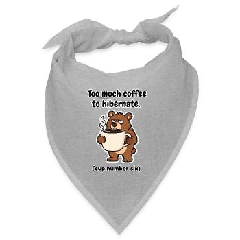 Finnischer Kaffeebär Winterschlaf - Bandana Dreieckstuch - Grau meliert - Vorne