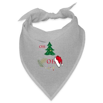oh Tannenbaum - Bandana Dreieckstuch - Grau meliert - Vorne