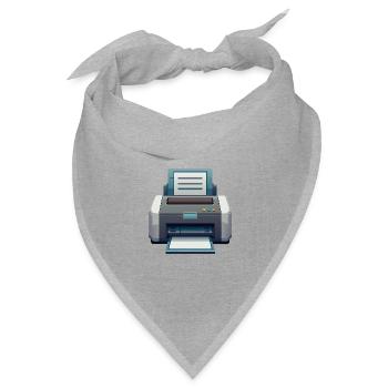 Drucker - Bandana Dreieckstuch - Grau meliert - Vorne