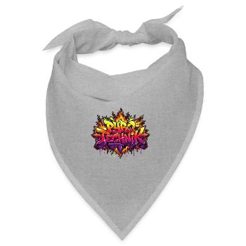 Pyrotechnik Graffiti Silvester - Bandana Dreieckstuch - Grau meliert - Vorne