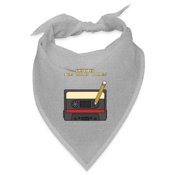 Spul The Good Times Retro Cassette 80s zurück - Bandana Dreieckstuch - Grau meliert - Vorne