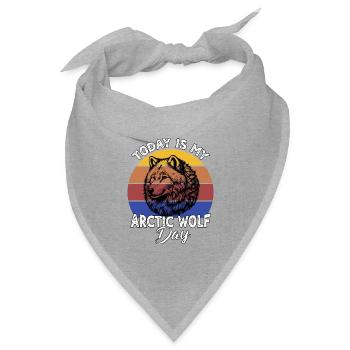 Polarwolf Arctic Wolf - Bandana Dreieckstuch - Grau meliert - Vorne