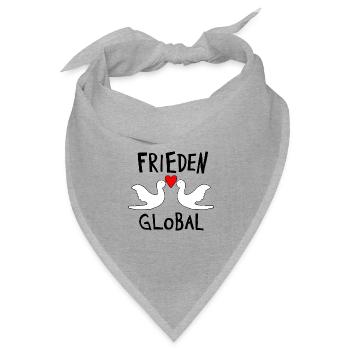 FRIEDEN GLOBAL - Bandana Dreieckstuch - Grau meliert - Vorne