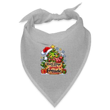 Kleine Dinge, große Freude - Bandana Dreieckstuch - Grau meliert - Vorne