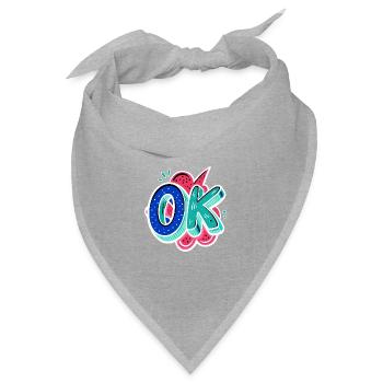O.K. - Bandana Dreieckstuch - Grau meliert - Vorne