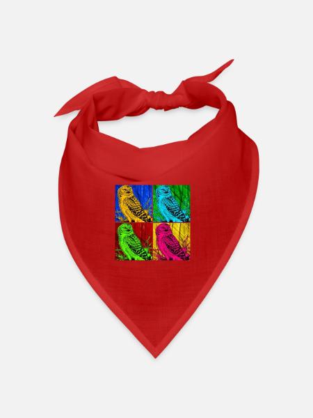 Eule - Bandana Dreieckstuch - Rot