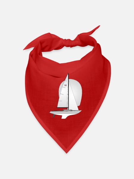 H Boot Riss - Bandana Dreieckstuch - Rot