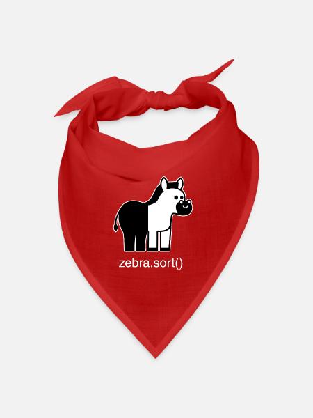 Sortiertes Zebra - Bandana Dreieckstuch - Rot