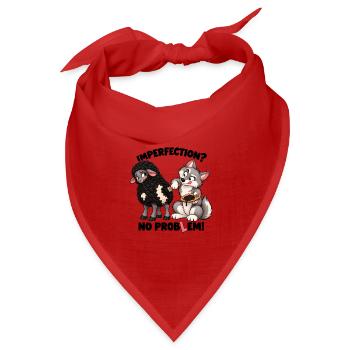 Schaf und Wolf – Unvollkommenheit? Kein Problem! - Bandana Dreieckstuch - Rot - Vorne