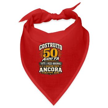 Divertente Frase 50 Compleanno Regalo Anni 50 Uomo - Bandana Dreieckstuch - Rot - Vorne