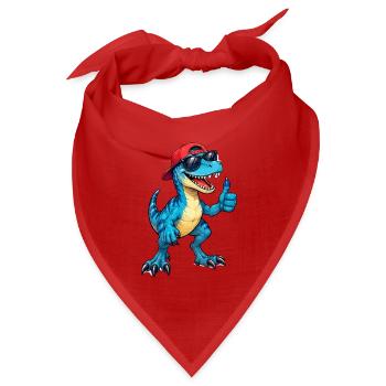 dino-like - Bandana Dreieckstuch - Rot - Vorne