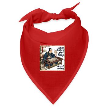 Keine_Buchung_ohne_Beleg_-_Ukiyo-e - Bandana Dreieckstuch - Rot - Vorne