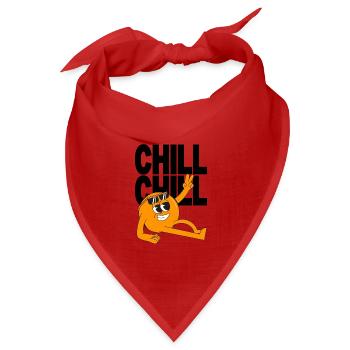 Cooles Chill Motiv mit Sonnenbrille Peace Design - Bandana Dreieckstuch - Rot - Vorne