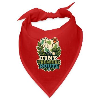 TINY TREASURE ROUTE - Bandana Dreieckstuch - Rot - Vorne