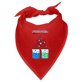 Prokrastination – meine Lieblings-Elementwissenschaft - Bandana Dreieckstuch - Rot - Vorne