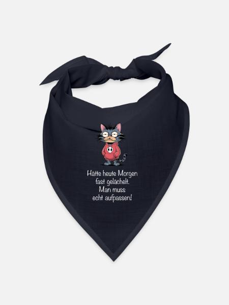 Fast gelächelt – Glück gehabt! - Bandana Dreieckstuch - Navy