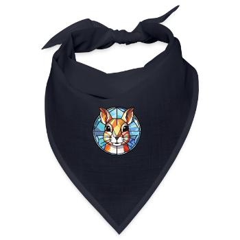Chipmunk bunte Aquarell-Tierillustration - Bandana Dreieckstuch - Navy - Vorne