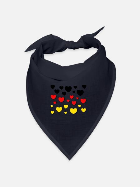 deutschland schwarz rot gold - Bandana Dreieckstuch - Navy