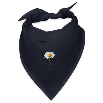 Margeriten Margerite Gänseblümchen - Bandana Dreieckstuch - Navy - Vorne
