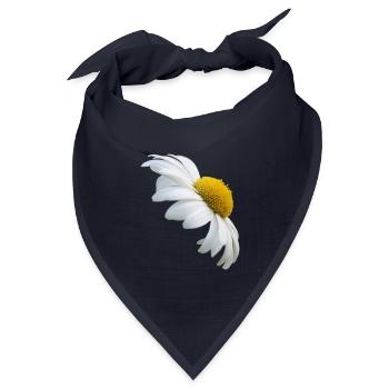 Margeriten Margerite weiße Blume Gänseblume - Bandana Dreieckstuch - Navy - Vorne