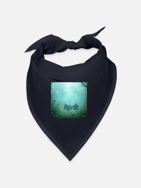 Mystische Unterwasserwelt Druideneventyr - Bandana Dreieckstuch - Navy