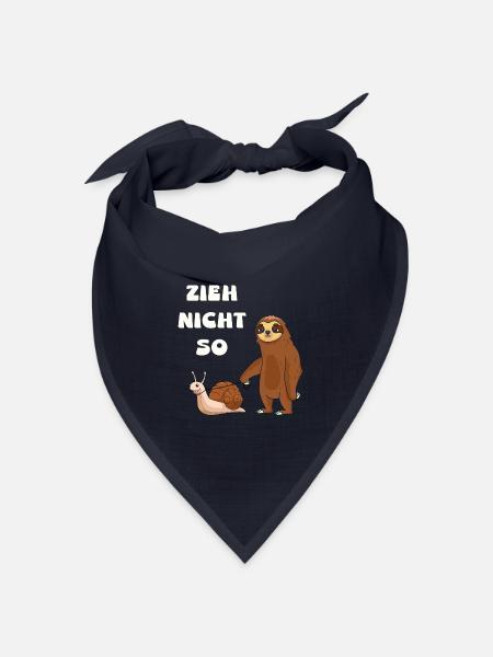Zieh nicht so Schnecke und ein Faultier - Bandana Dreieckstuch - Navy