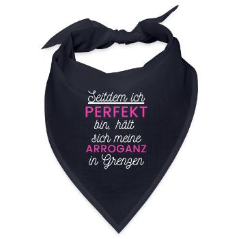 Selbstironische Perfektion - Bandana Dreieckstuch - Navy - Vorne