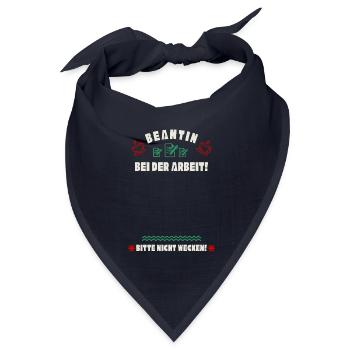 Schlafende Beamtin - Bandana Dreieckstuch - Navy - Vorne
