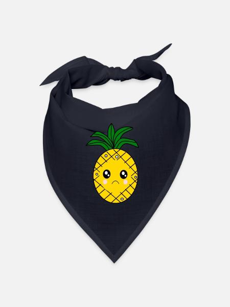 Grumpy Ananas Witziges X-Mas Geschenk - Bandana Dreieckstuch - Navy