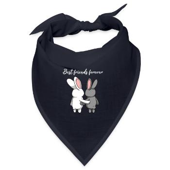 Best Friends Forever Hasen Partner - Bandana Dreieckstuch - Navy - Vorne