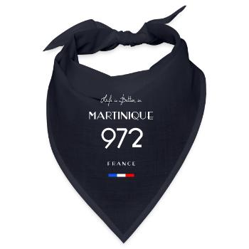 Das Leben ist besser MARTINIQUE Ausgabe 972 - Bandana Dreieckstuch - Navy - Vorne