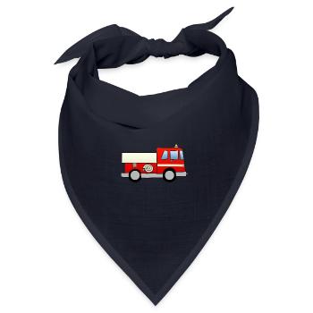 Feuerwehrauto - Bandana Dreieckstuch - Navy - Vorne