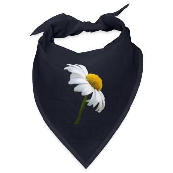 Margerite Gänseblume - Bandana Dreieckstuch - Navy - Vorne