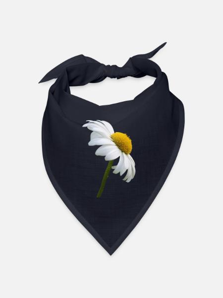 Margerite Gänseblume - Bandana Dreieckstuch - Navy