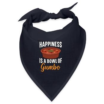 Gumbo-Liebhaber Foodie Louisiana Essen Cajun-Küche - Bandana Dreieckstuch - Navy - Vorne